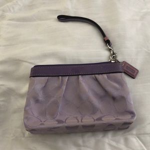 Purple Coach Wristlet